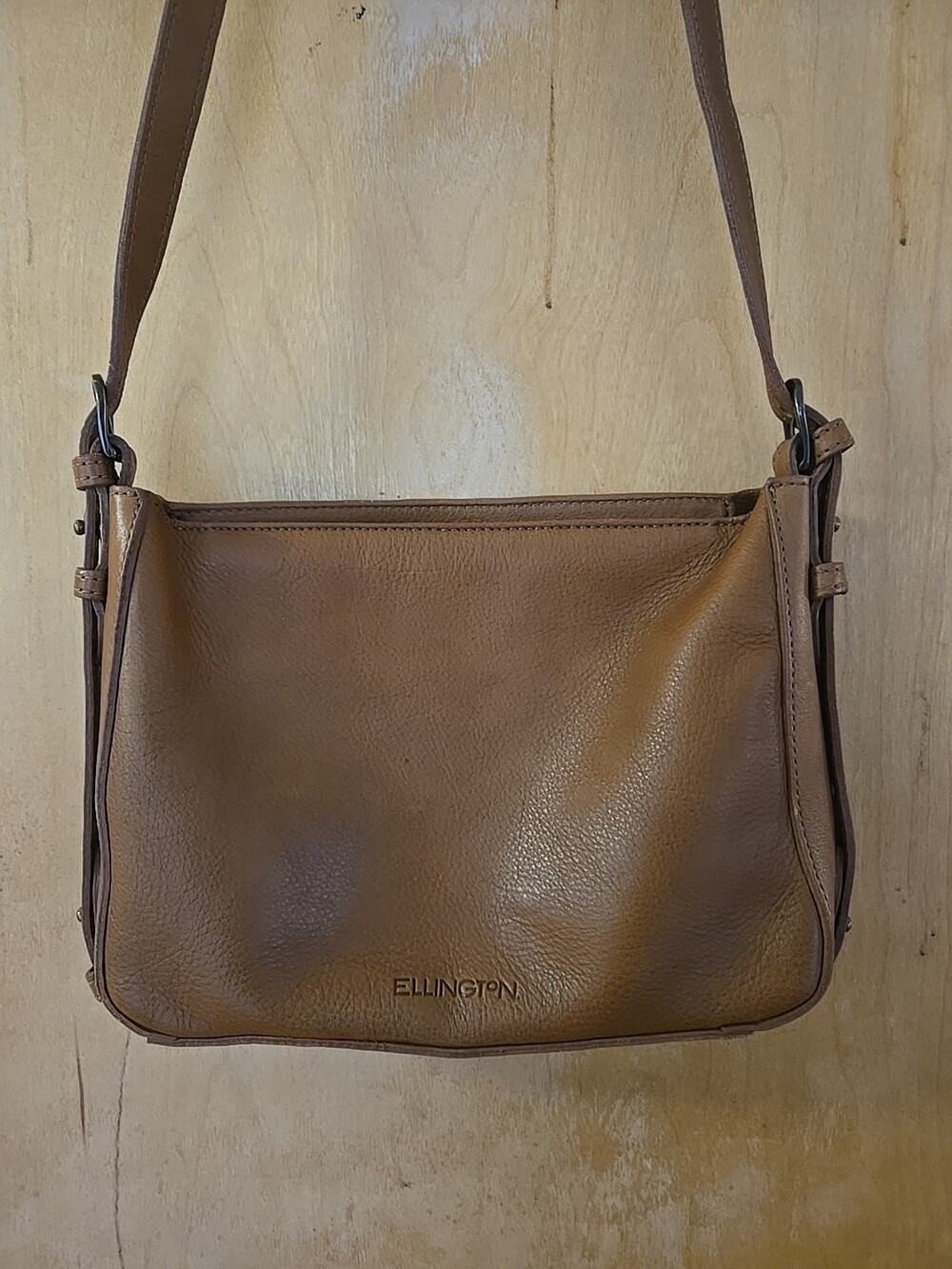 Ellington Leather Crossbody Bag Tan Sturdy 7.5" H x 10.5" W x 2" D
